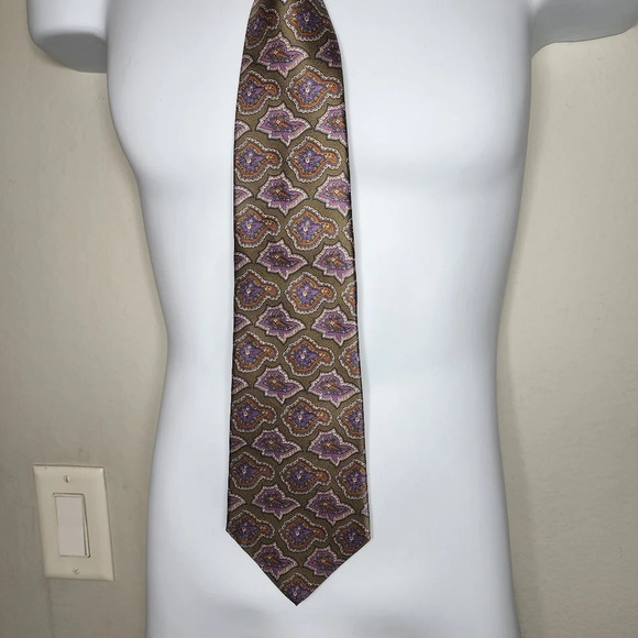 100% silk tie-Geoffrey Beene - Picture 6 of 7